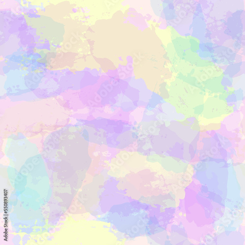 Watercolor seamless pattern, rainbow colors girly print, tie dye pastel background
