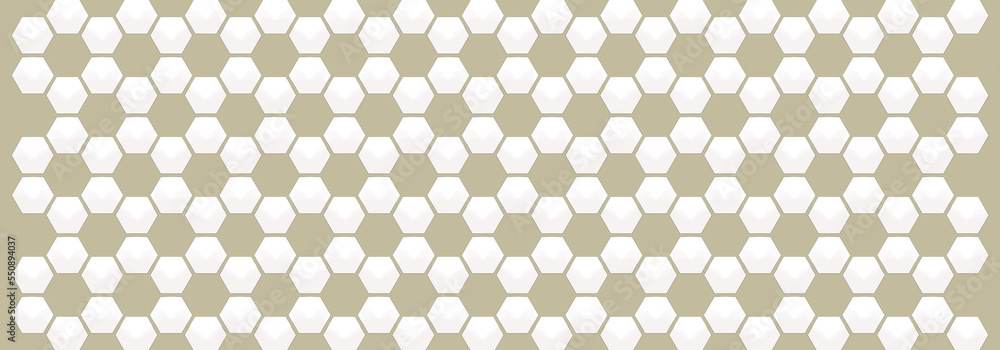 Embossed white hexagon on brown grey backgrounds. Abstract pattern football. Abstract tortoiseshell. Abstract honeycomb