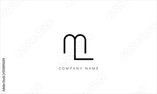 ML, LM Abstract Letters Logo Monogram