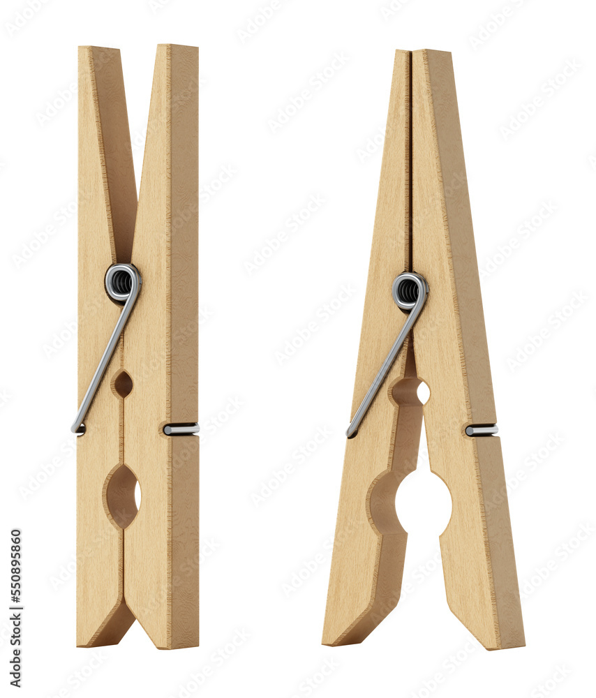 Wooden pegs on transparent background Wooden pegs on transparent background