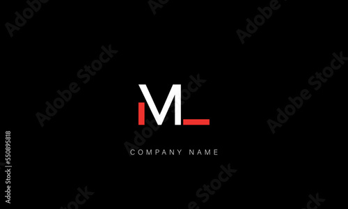 ML, LM Abstract Letters Logo Monogram
