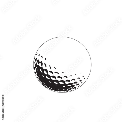 Golf ball concept icon stock illustration on white background