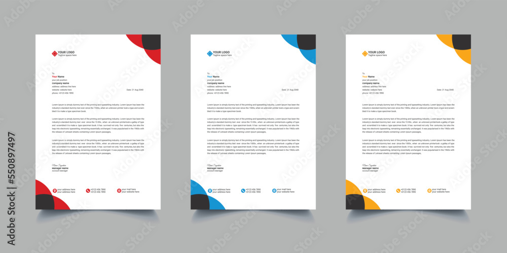 creative letterhead template