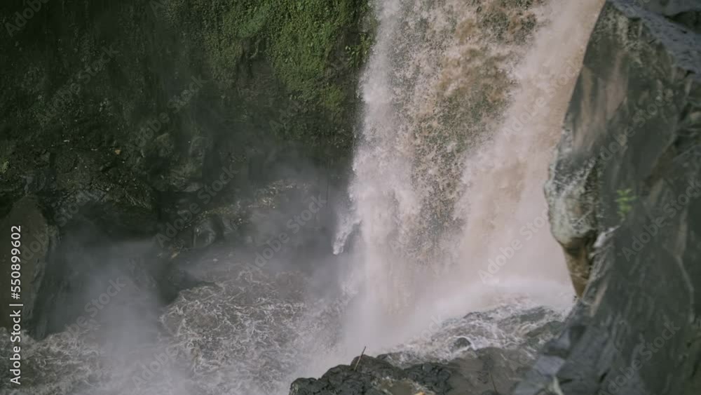 waterfall in the rainforest view from above waterfall in the rainforest view from above