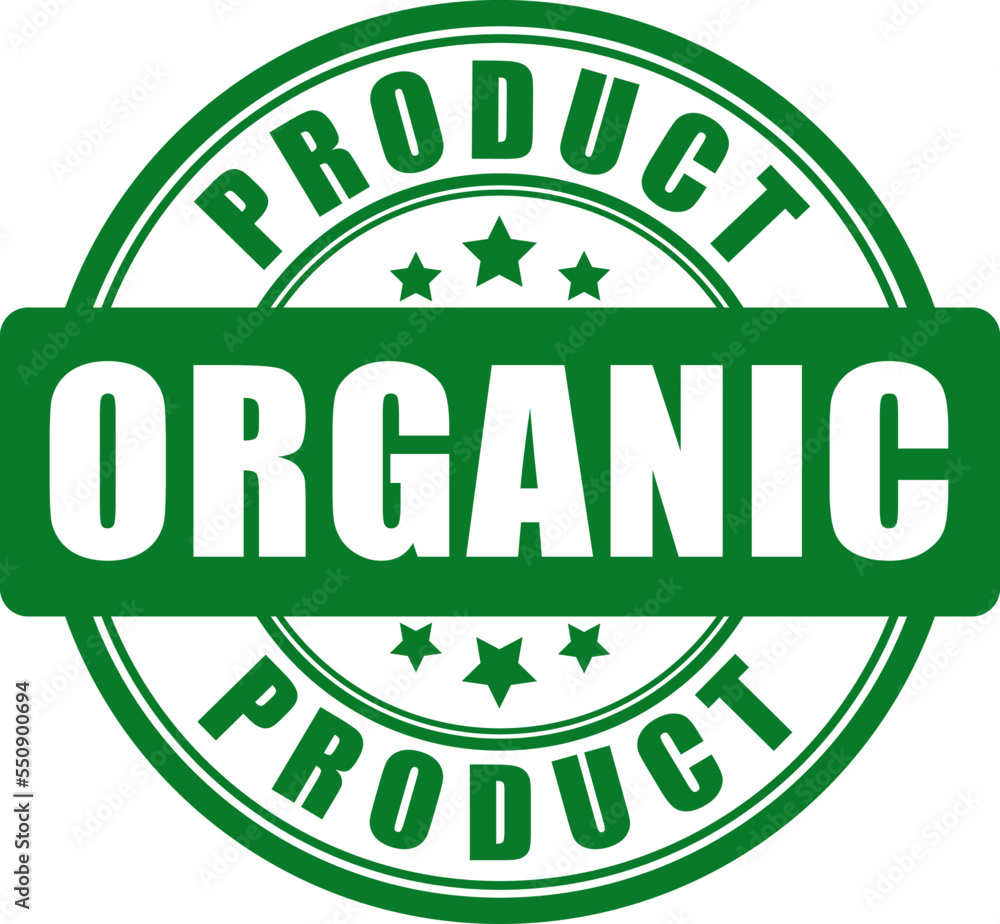 Organic product vector label