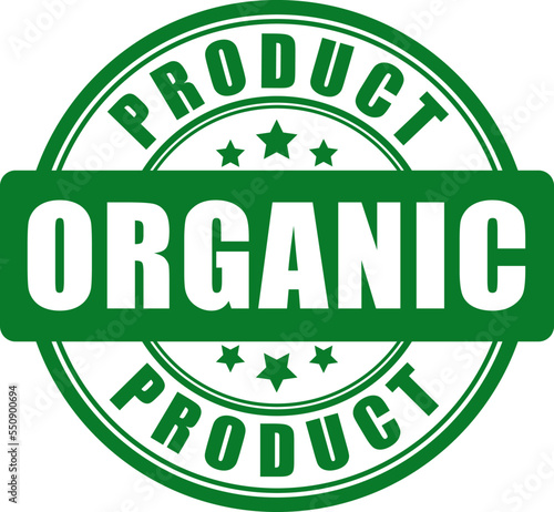 Organic product vector label