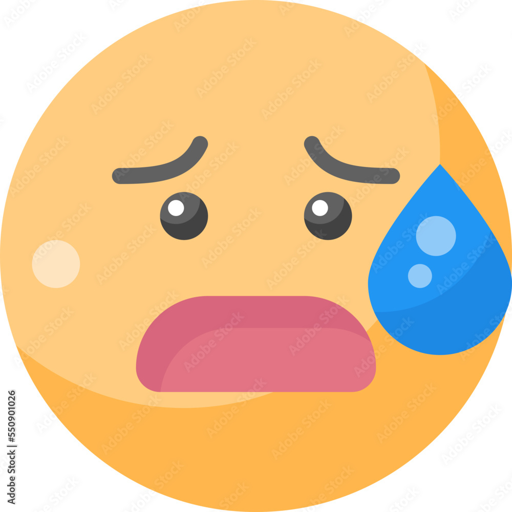 Anxious With Sweat Smiley Emoticon Face flat icon Anxious With Sweat Smiley Emoticon Face flat icon