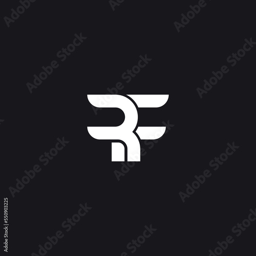 Abstract RF, FR, R, F Letters Logo Initial Based Monogram Icon Vector. photo