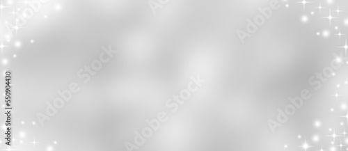 abstract blur silver white color background with star glittering light for show,promote and advertise product and content in merry christmas and happy new year season collection concept