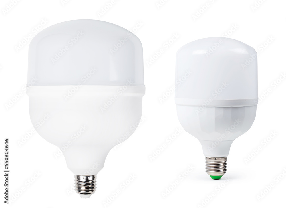 Modern LED Light bulb on white bacground Modern LED Light bulb on white bacground