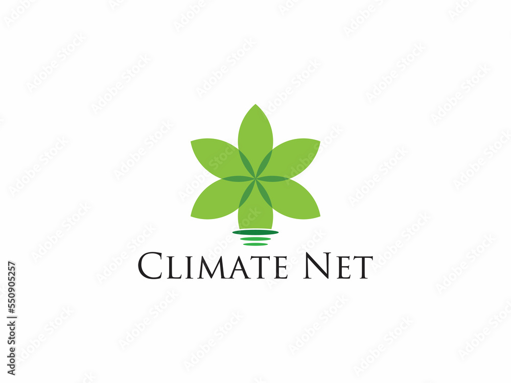 climate net logo vector image