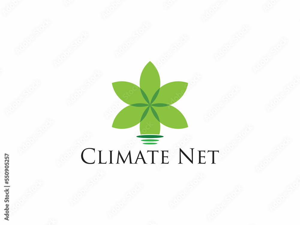climate net logo vector image climate net logo vector image