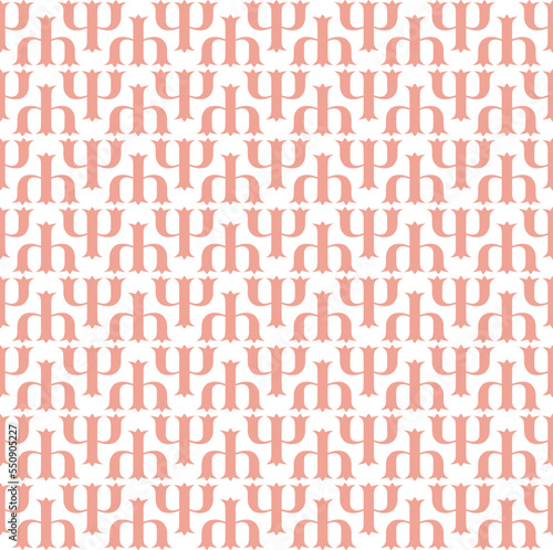 Abstract seamless pattern for background and home textile design. Ornament with Greek letter psi