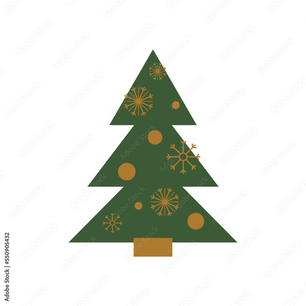 Geometric Christmas element isolated vector. Winter holiday mosaic geometric green triangular Christmas tree, snowflakes drawn in abstract shapes. Minimalist New Year decorative illustration. Geometric Christmas element isolated vector. Winter holiday mosaic geometric green triangular Christmas tree, snowflakes drawn in abstract shapes. Minimalist New Year decorative illustration.