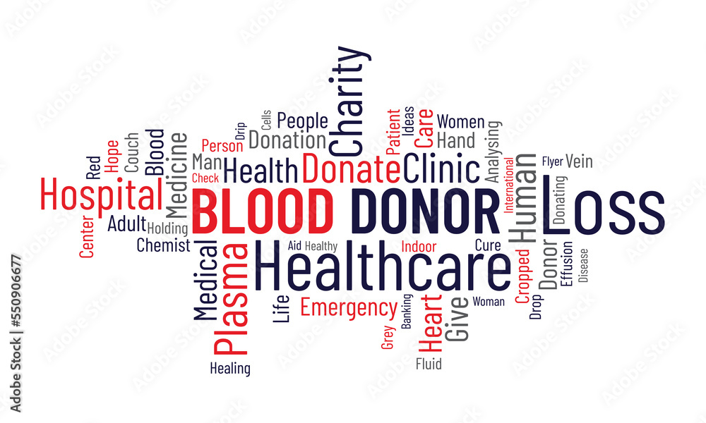 Blood Donor word cloud background. Health awareness Vector illustration design concept. Blood Donor word cloud background. Health awareness Vector illustration design concept.