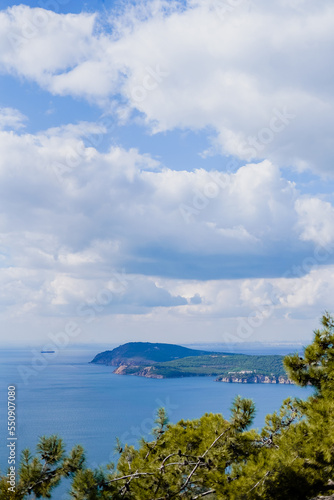 Princes' Islands, Istanbul, Turkey. Great place for ferry travel and tourism. Beautiful view. Lighthouse on the island.