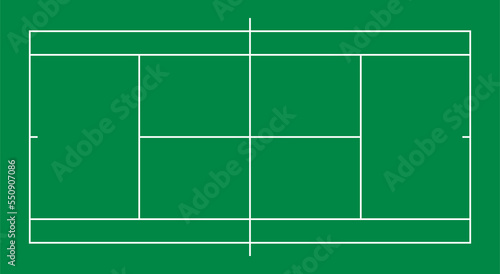 Tennis Court or Tennis Field for Background, Apps, Website, Sport News, Pictogram, Art Illustration or Graphic Design Element. Format PNG