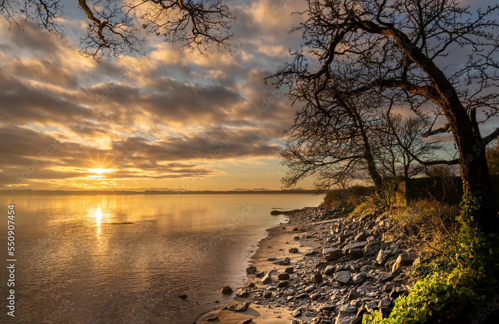 Sunrise at Penrhos Nature Park, Isle of Anglesey, North Wales Sunrise at Penrhos Nature Park, Isle of Anglesey, North Wales