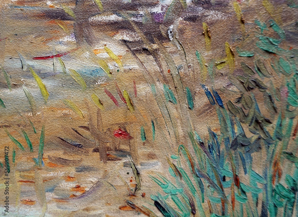brush stroke , painting Abstract , oil color Background , Nature