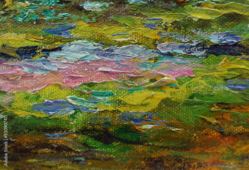 Fototapeta Naklejka Na Ścianę i Meble -  brush stroke , painting Abstract , oil color Background , Nature