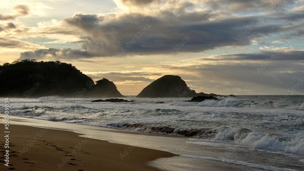 Sunrise at the beach in Zipolite, Mexico Sunrise at the beach in Zipolite, Mexico