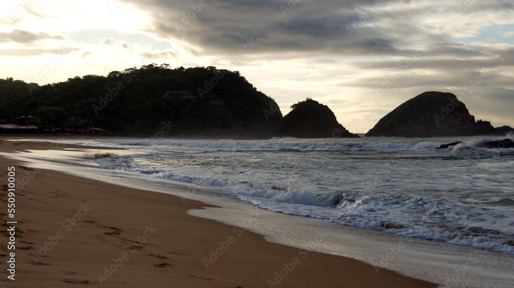 Sunrise at the beach in Zipolite, Mexico Sunrise at the beach in Zipolite, Mexico