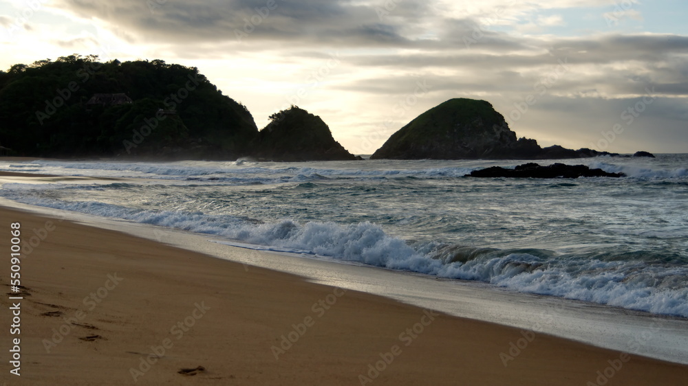 Sunrise at the beach in Zipolite, Mexico