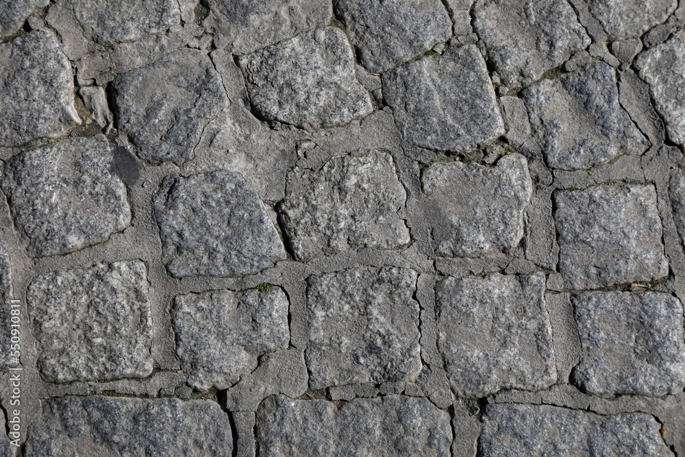 Old traditional cobblestone road