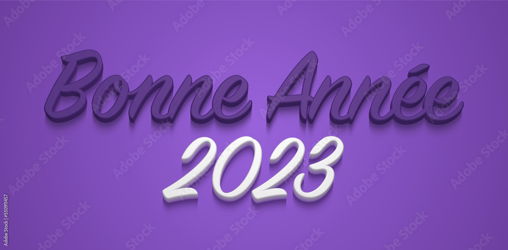 bonne année 2023 violet fond violet