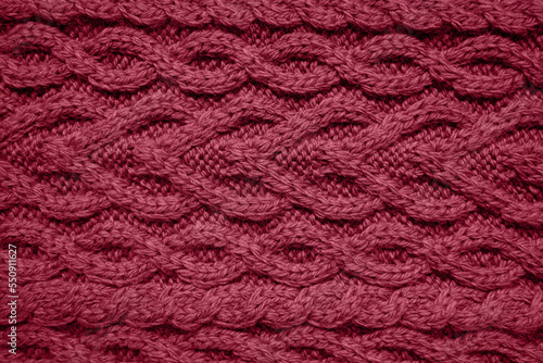 magenta cable knit pattern