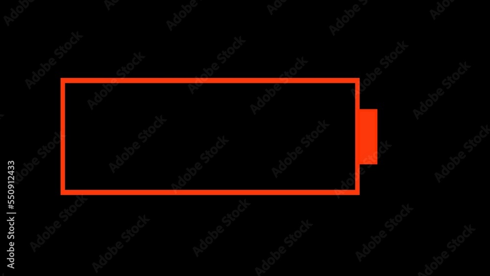 Flashing low battery, displayed 3D Flashing low battery, displayed 3D
