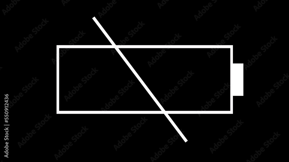 Flashing low battery, displayed 3D Flashing low battery, displayed 3D
