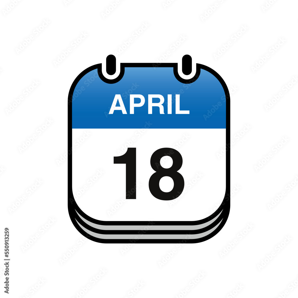 Calendar April Icon Vector Logo Template Calendar April Icon Vector Logo Template