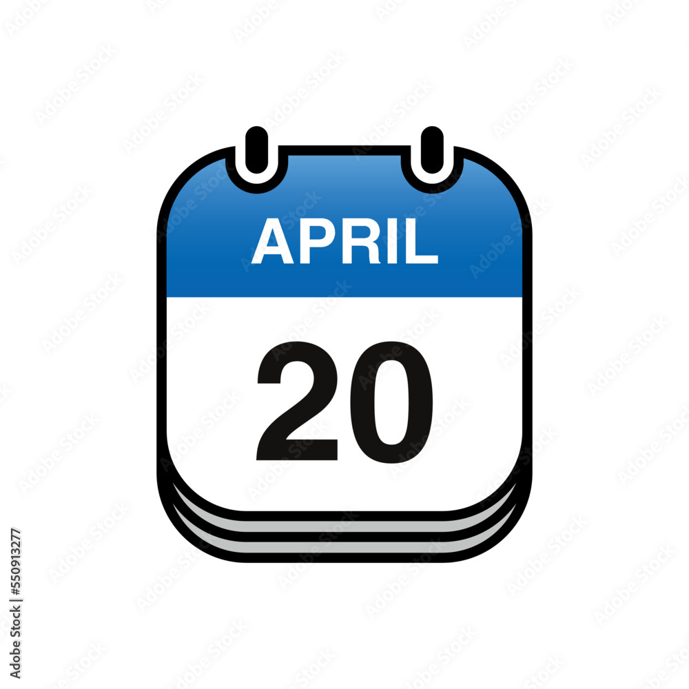 Calendar April Icon Vector Logo Template Calendar April Icon Vector Logo Template