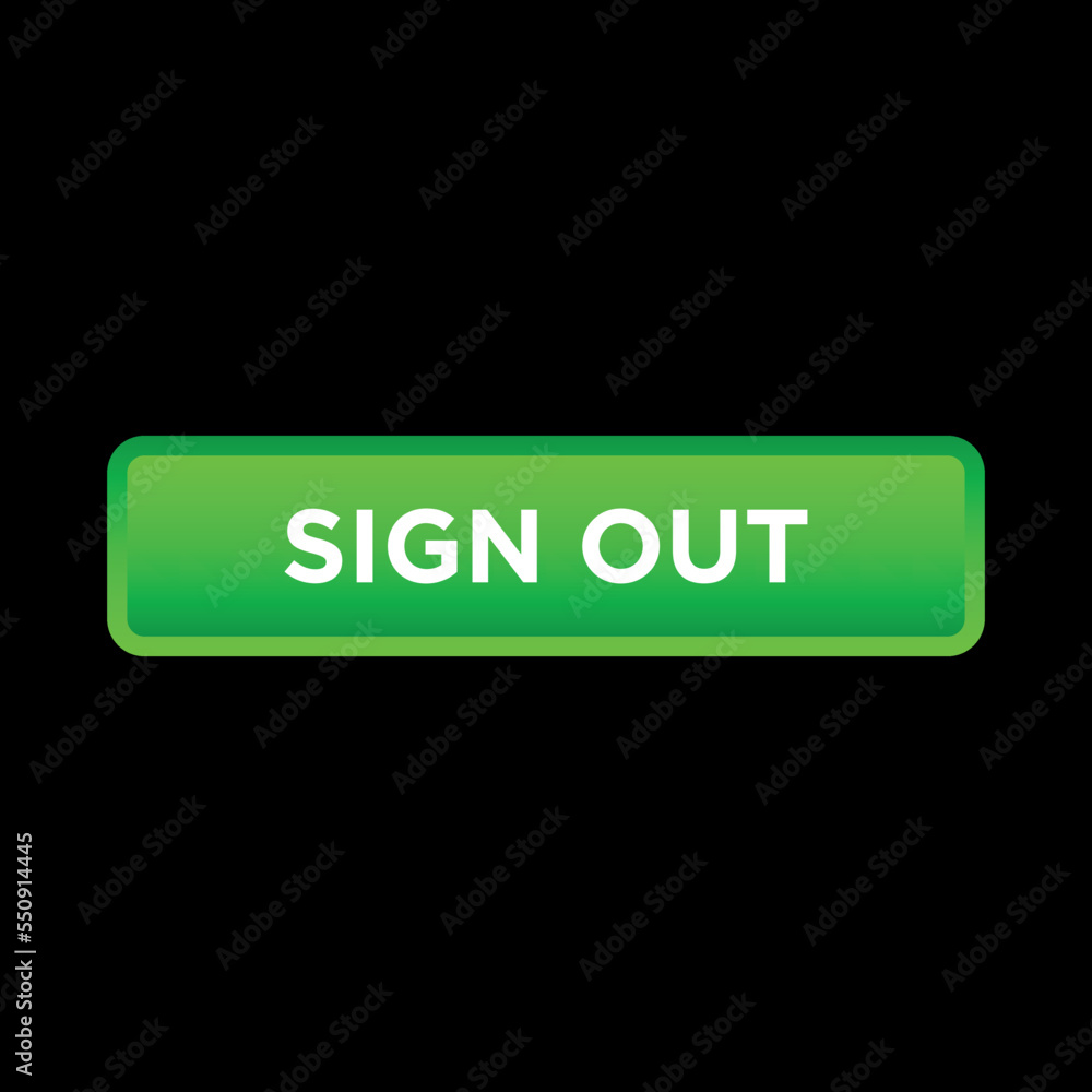 sign out button website vector template sign out button website vector template