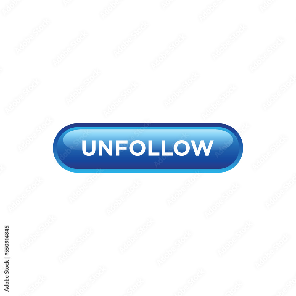 Unfollow Button Website Vector Template Unfollow Button Website Vector Template