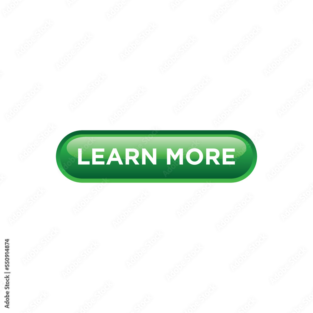 Learn More Button Website Vector Template Learn More Button Website Vector Template