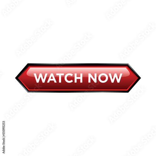 Watch Now Button Website Vector Template