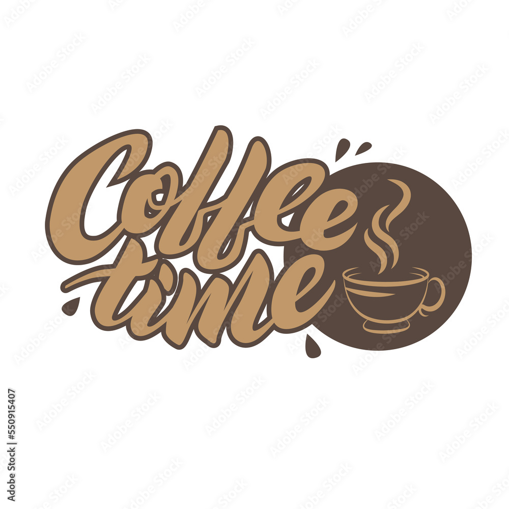 Coffee lettering with a quote for logo market design. Coffee lettering with a quote for logo market design.