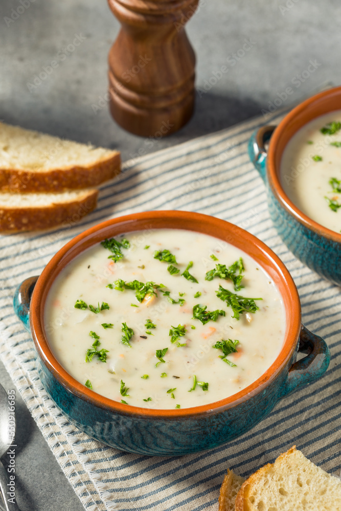 Homemade Creamy Clam Chowder Soup Homemade Creamy Clam Chowder Soup