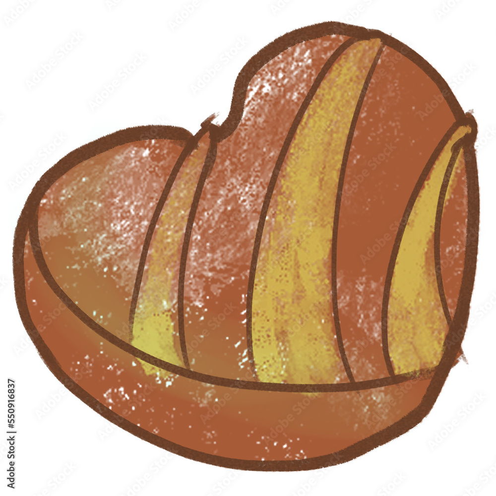 Obraz premium Corazón de bombón, chocolate relleno