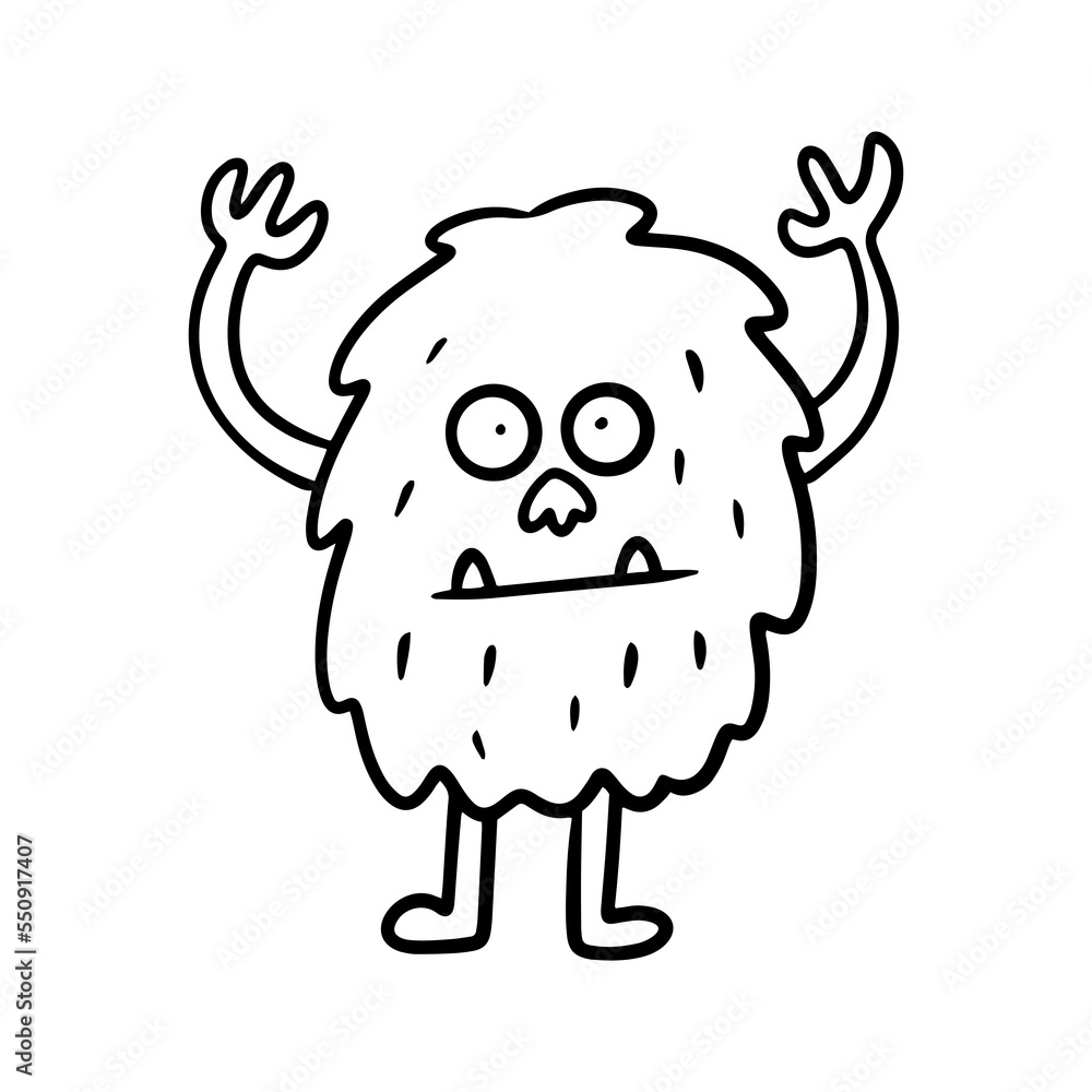 Cute monster hand drawn illustration Cute monster hand drawn illustration