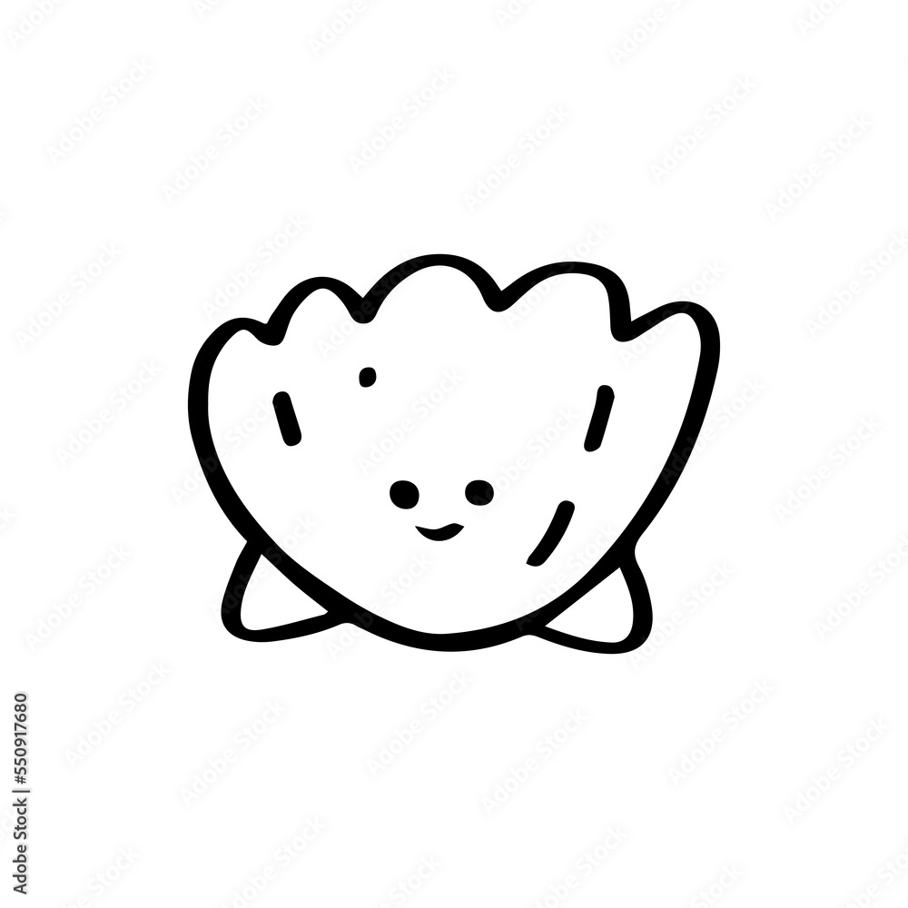 Shell fish hand drawn illustration Shell fish hand drawn illustration