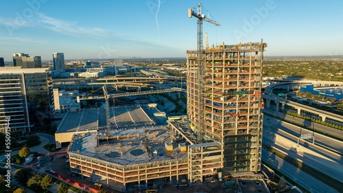 фотографія Aerial view of a building under construction in Plano Texas