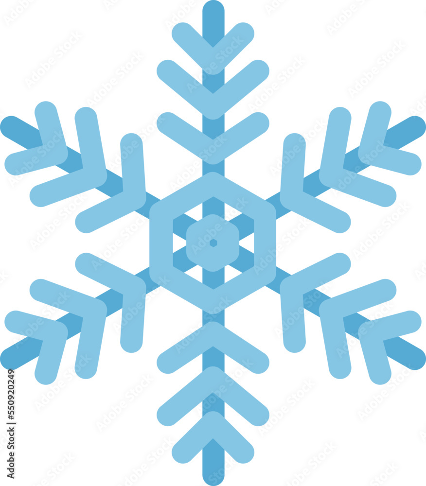 Blue Snowflake Vector for Christmas and Winter Blue Snowflake Vector for Christmas and Winter