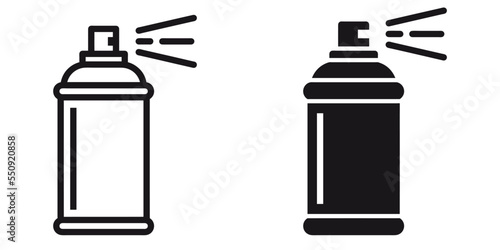 ofvs246 OutlineFilledVectorSign ofvs - aerolsol spray can vector icon . isolated transparent . outline and filled version . AI 10 / EPS 10 . g11586