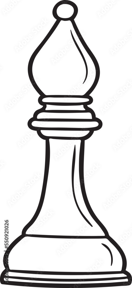 Hand drawn vector sketch. Chess piece on a white background. Chess bishop illustration in doodle style. Drawing of a bishop of a chess piece.
Hand drawn vector sketch. Chess piece on a white background. Chess bishop illustration in doodle style. Drawing of a bishop of a chess piece.