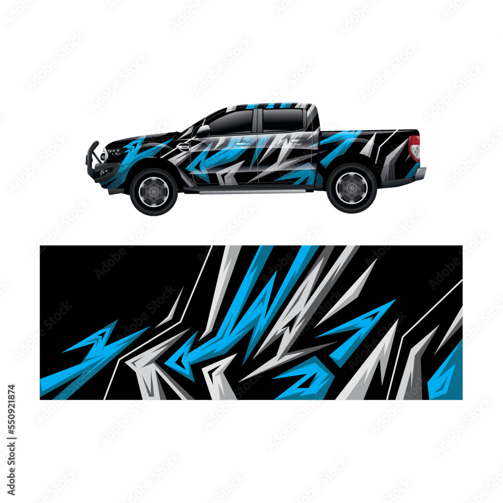 Car decal wrap design vector Car decal wrap design vector
