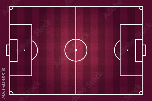 Top view of Qatar football pitch or soccer field