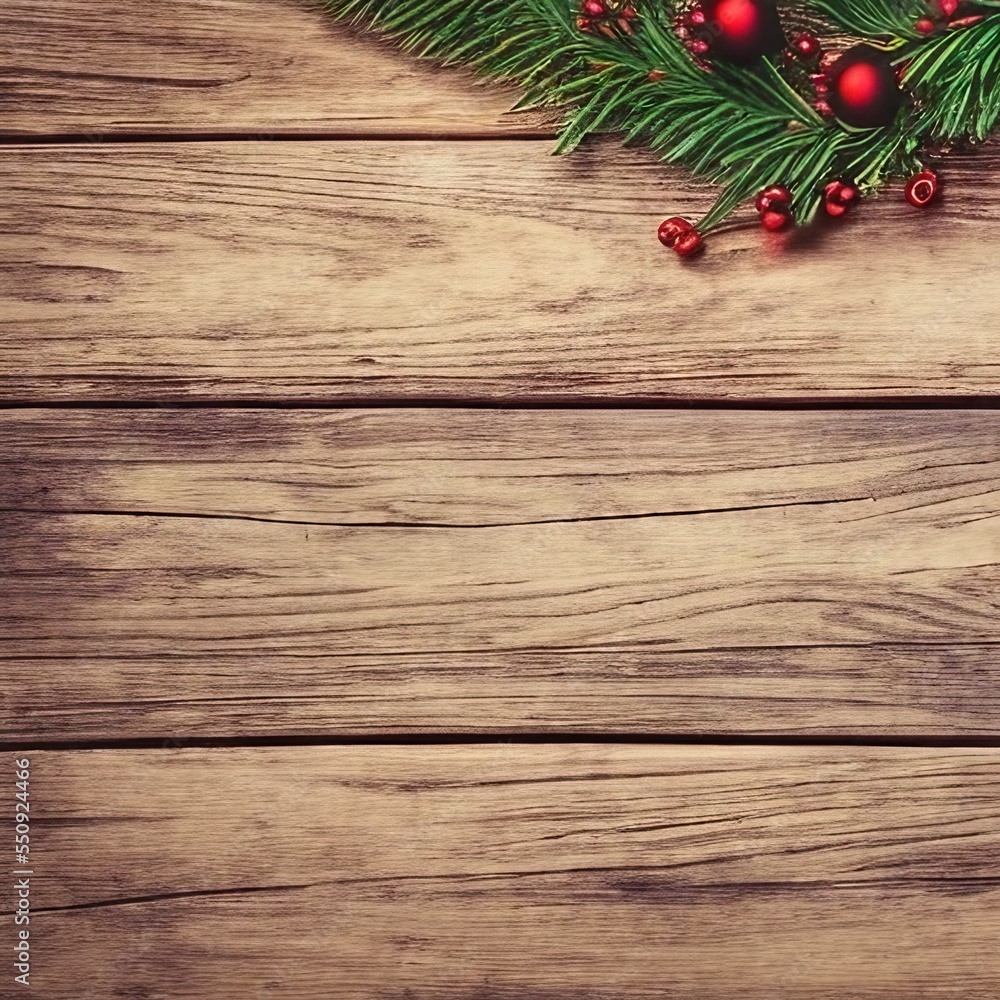 Christmas background - Christmas fir tree and decorating rustic elements on vintage wood table. Creative Flat layout and top view composition with border and copy space design Christmas background - Christmas fir tree and decorating rustic elements on vintage wood table. Creative Flat layout and top view composition with border and copy space design
